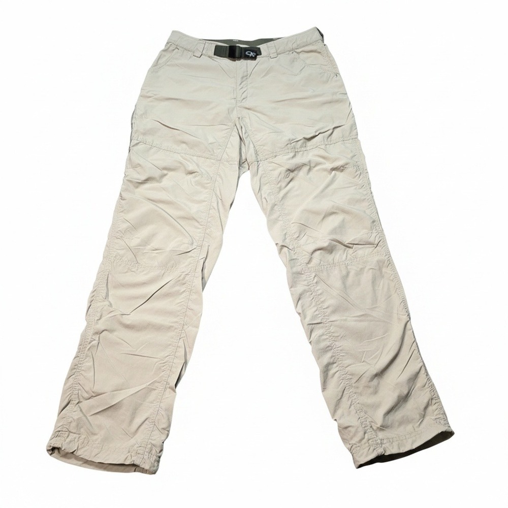 Outdoor Research OR Men's M Beige Nylon Hiking Pants Lightweight‎ Belted Tech